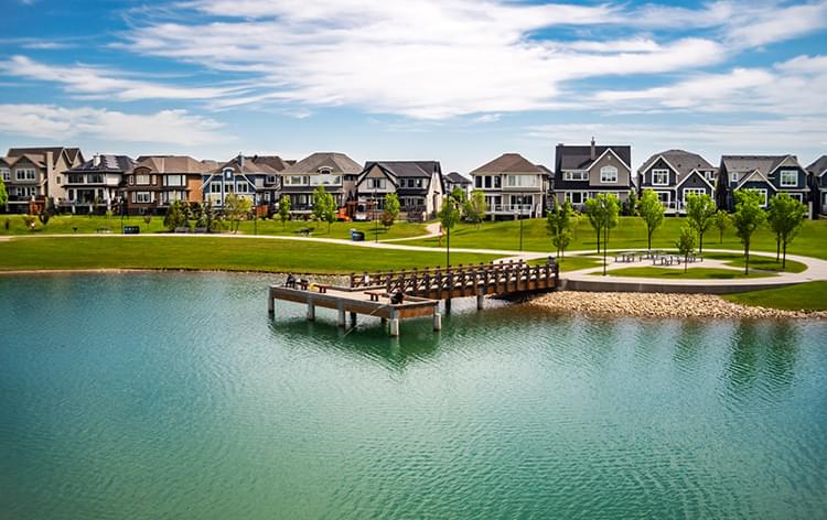 Fishing dock on lake